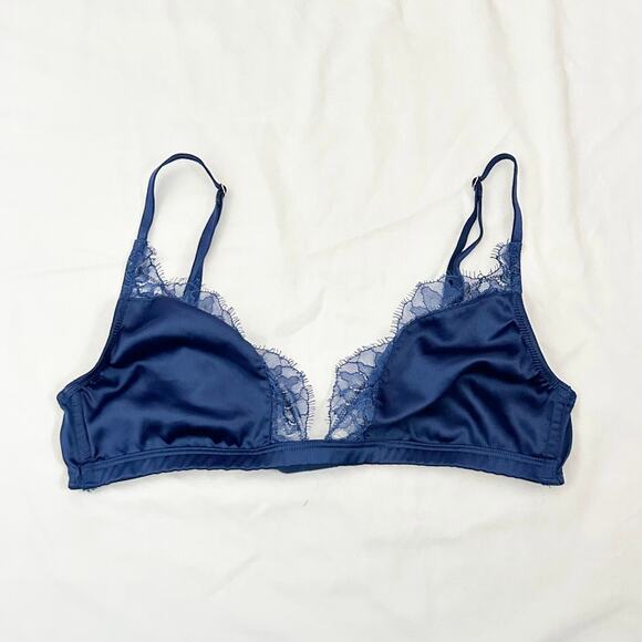 Satin Triangle Bralette - Picture 1 of 3